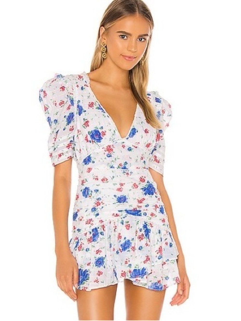 LoveShackFancy Floral Mini Dress